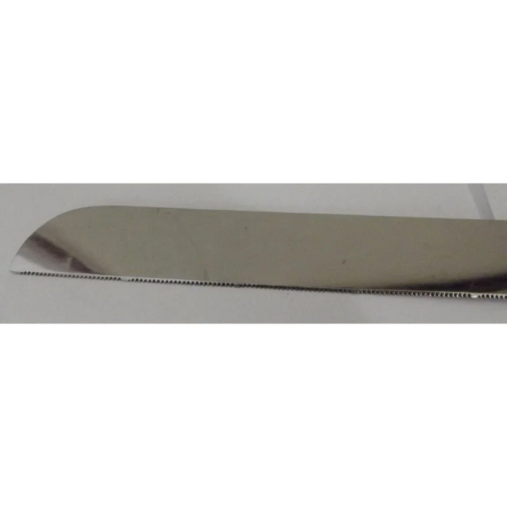 Sheffield England Knife Ornate Handled Distressed Stainless Steel bread 12